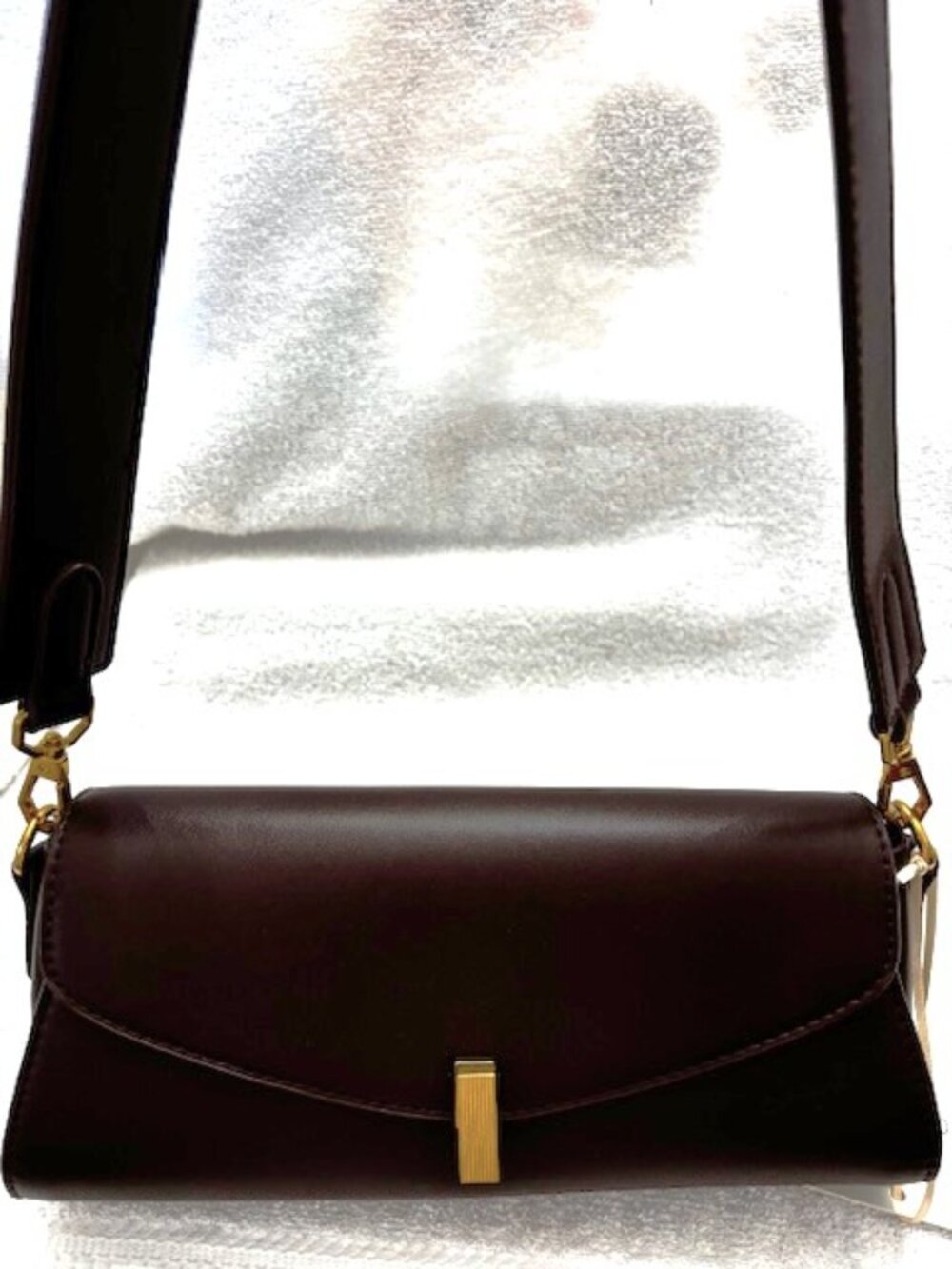 Rachel Zoe dark brown shoulder bag with gold tone hardwear NWT